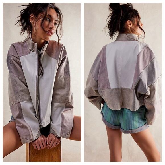 NEW without tags Free People We The Free Toni Pieced Jacket sz Medium - Picture 1 of 7